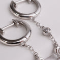 Load image into Gallery viewer, INAGIO  925 silver diamond double trouble hoop earring