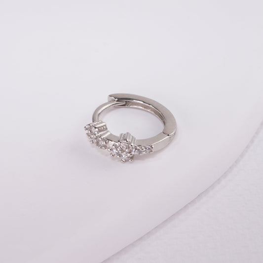 inagio 925 silver diamond geometric hoop