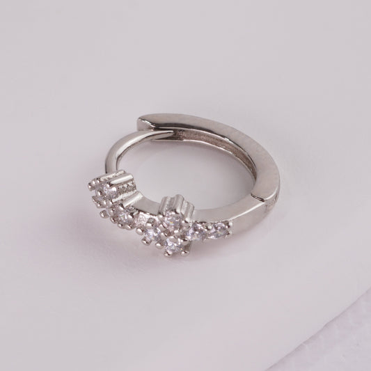 inagio 925 silver diamond geometric hoop