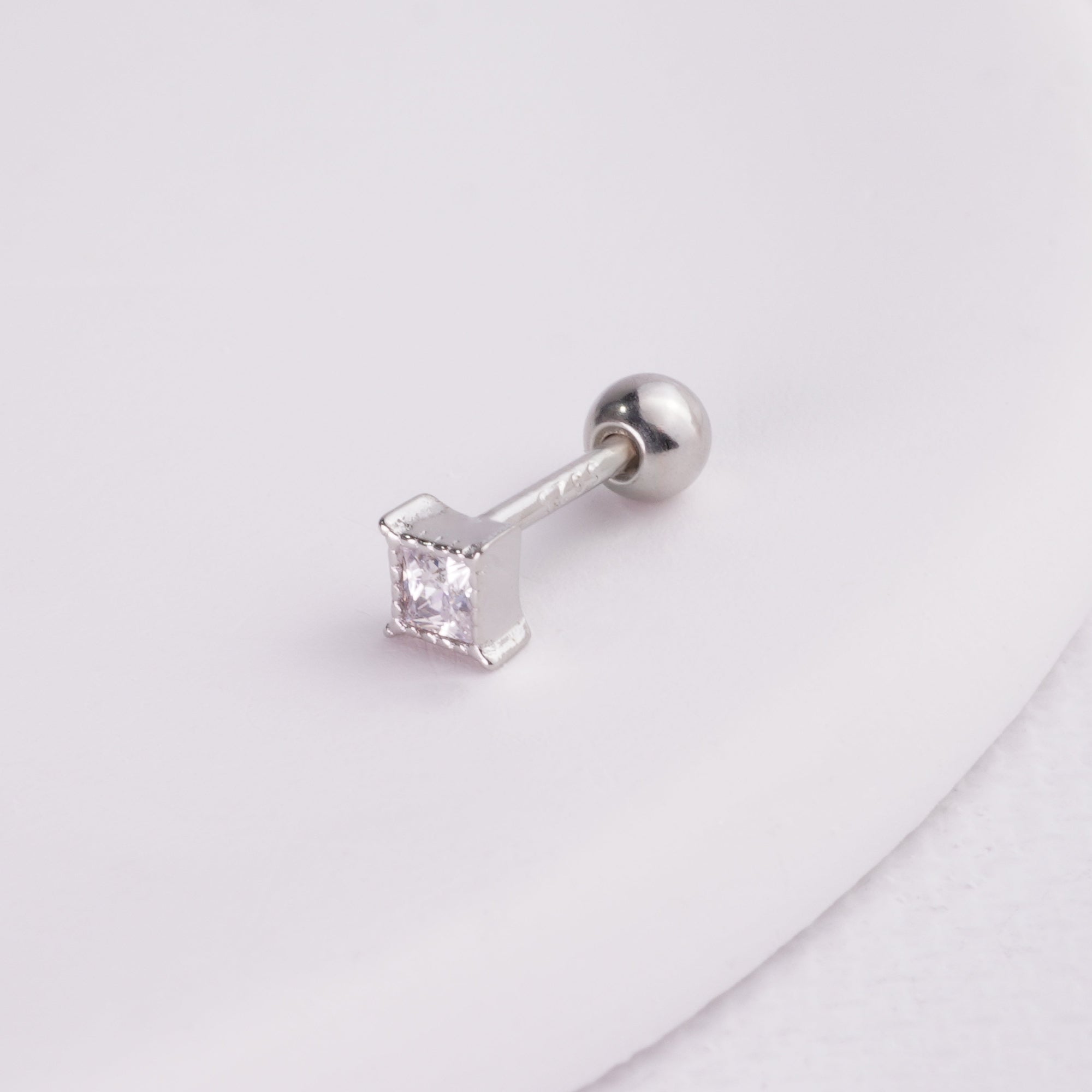 inagio 925 silver diamond mini diamond barbell piercing