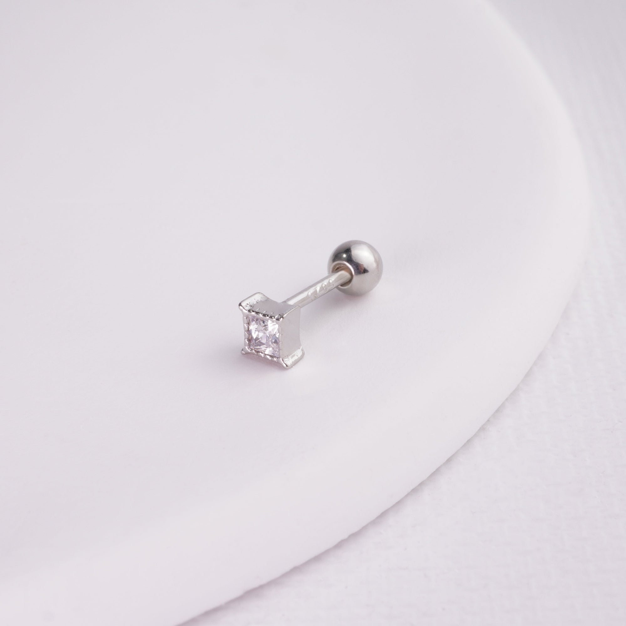 inagio 925 silver diamond mini diamond barbell piercing