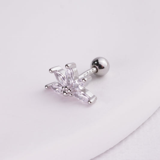 inagio 925 silver diamond mandala barbell piercing