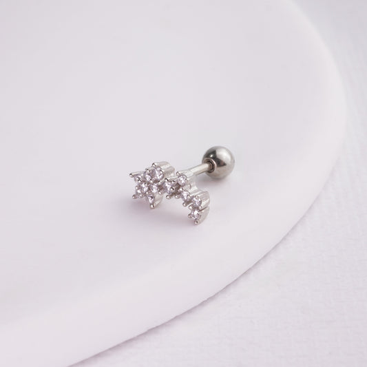 inagio 925 silver diamonds celestial barbell piercing