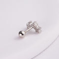 Încărcați imaginea în vizualizatorul Galerie, inagio 925 silver diamonds celestial barbell piercing