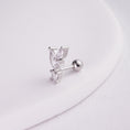 Încărcați imaginea în vizualizatorul Galerie, INAGIO 925 silver diamond bunny ears barbell