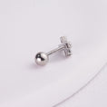 Încărcați imaginea în vizualizatorul Galerie, INAGIO 925 silver diamond cross barbell piercing