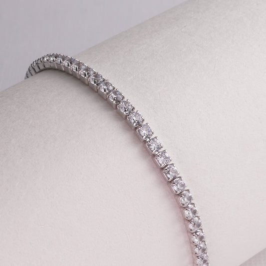 INAGIO 925 silver diamond tennis bracelet