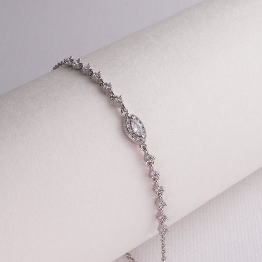 INAGIO 925 silver diamond royal bracelet