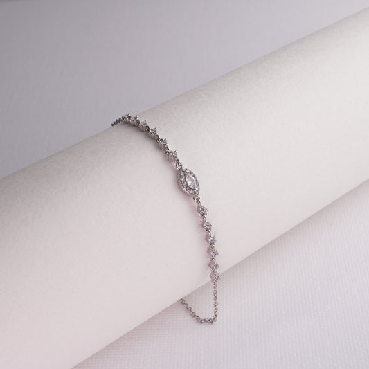 INAGIO 925 silver diamond royal bracelet