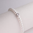 Încărcați imaginea în vizualizatorul Galerie, INAGIO 925 silver diamond pearl bracelet