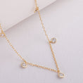 Încărcați imaginea în vizualizatorul Galerie, INAGIO 14K gold plated silver diamond charms choker