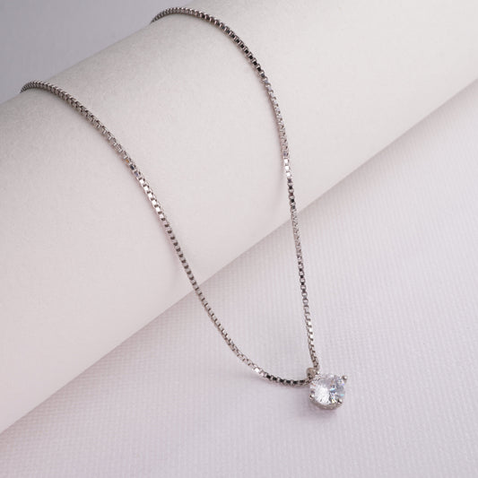 INAGIO 925 silver diamond pendant chain