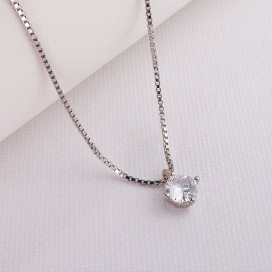 INAGIO 925 silver diamond pendant chain