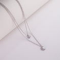 Încărcați imaginea în vizualizatorul Galerie, INAGIO 925 silver moon double pendant chain