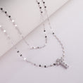 Load image into Gallery viewer, INAGIO 925 silver cross double pendant chain