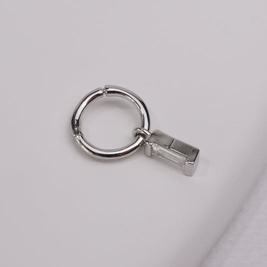 inagio 925 silver diamond minimalist clicker piercing