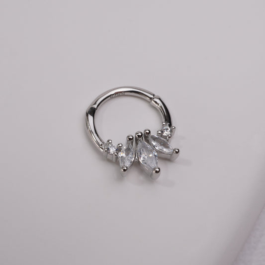 inagio 925 silver diamonds tribal clicker piercing