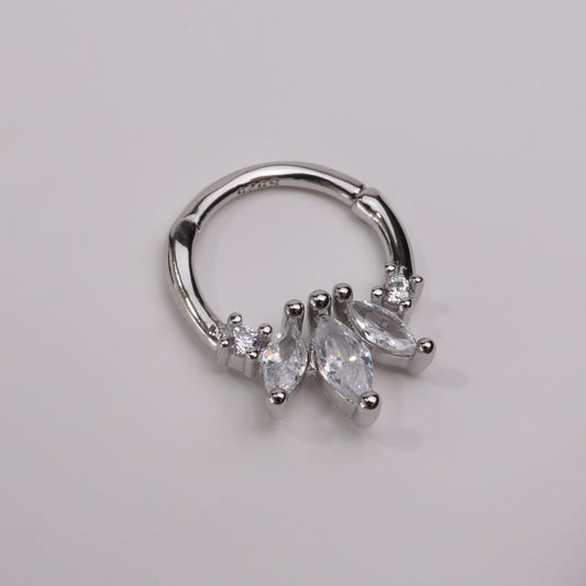 inagio 925 silver diamonds tribal clicker piercing