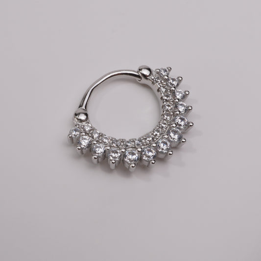 INAGIO  925 silver diamond lace clicker piercing
