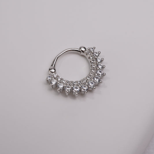 INAGIO  925 silver diamond lace clicker piercing