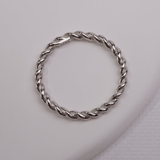 INAGIO 925 silver twisted ring