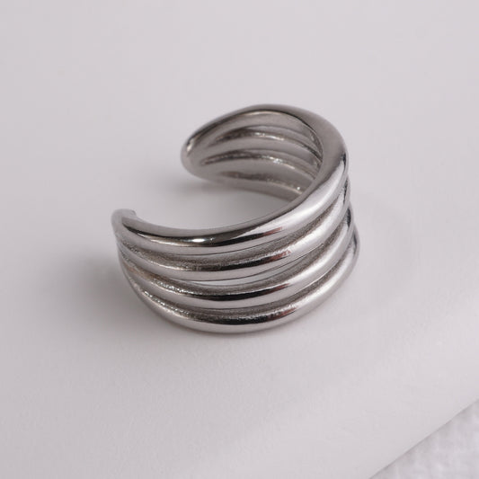 INAGIO 925 silver simple cuff