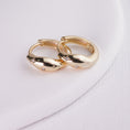 Load image into Gallery viewer, INAGIO 14K gold plated silver diamond serene hoop set
