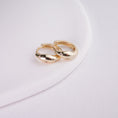 Load image into Gallery viewer, INAGIO 14K gold plated silver diamond serene hoop set
