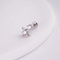 Încărcați imaginea în vizualizatorul Galerie, INAGIO  925 silver diamond starlight labret piercing 
