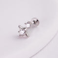 Încărcați imaginea în vizualizatorul Galerie, INAGIO  925 silver diamond starlight labret piercing 
