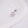Încărcați imaginea în vizualizatorul Galerie, inagio 925 silver diamonds flower labret piercing
