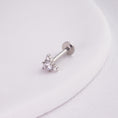 Încărcați imaginea în vizualizatorul Galerie, inagio 925 silver diamonds triangle labret piercing
