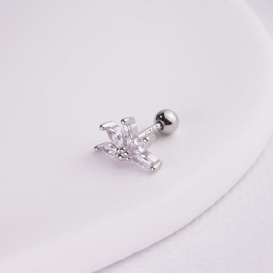 inagio 925 silver diamond mandala barbell piercing