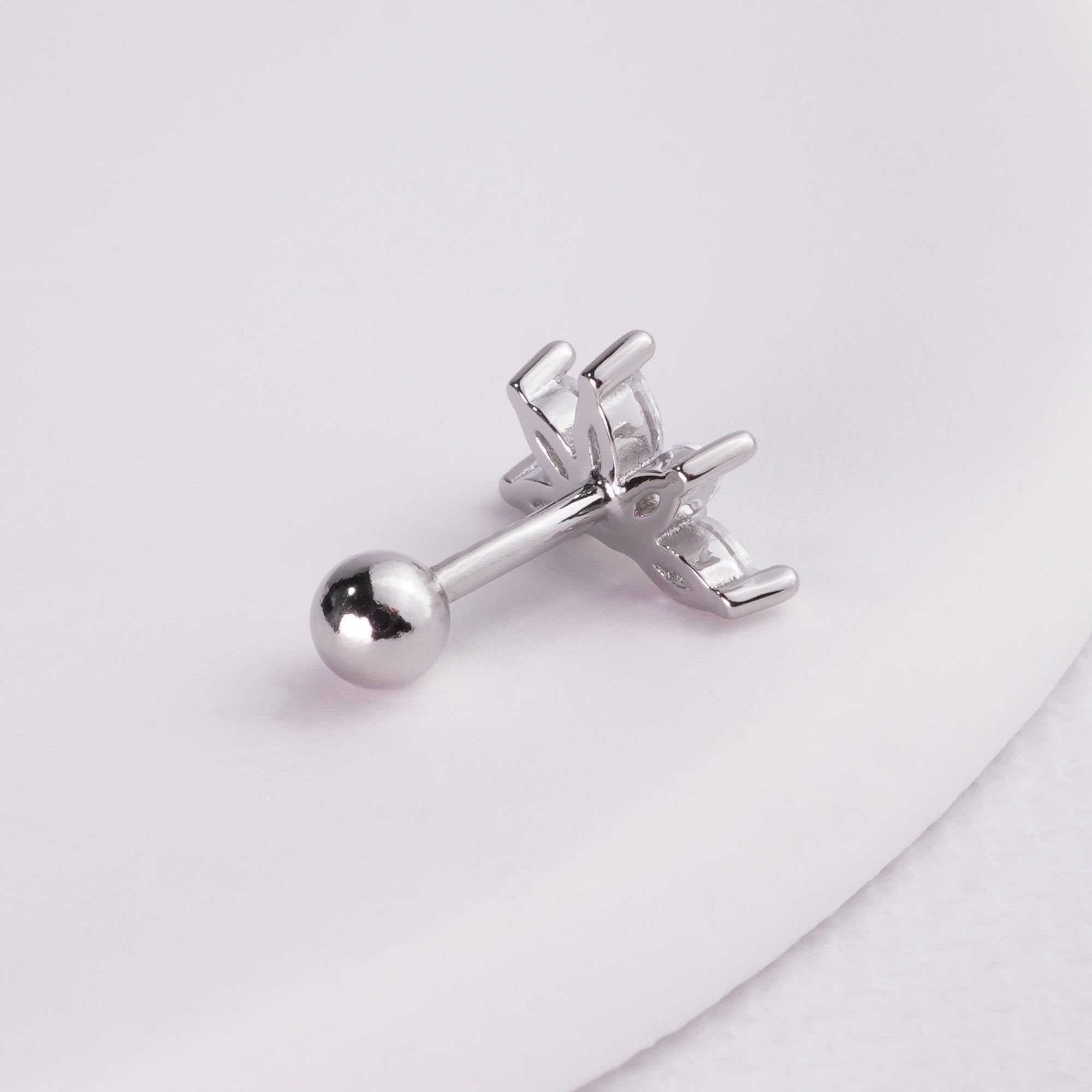 inagio 925 silver diamond mandala barbell piercing