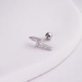 Încărcați imaginea în vizualizatorul Galerie, inagio 925 silver diamonds mini lightning barbell piercing 
