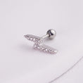 Încărcați imaginea în vizualizatorul Galerie, inagio 925 silver diamonds mini lightning barbell piercing 
