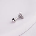 Încărcați imaginea în vizualizatorul Galerie, inagio 925 silver diamonds triangle barbell piercing
