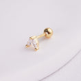 Load image into Gallery viewer, INAGIO 14K gold plated silver diamond serene firefly barbell piercing

