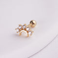 Load image into Gallery viewer, INAGIO 14K gold plated silver diamond celeste barbell piercing

