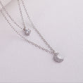 Load image into Gallery viewer, INAGIO 925 silver moon double pendant chain 
