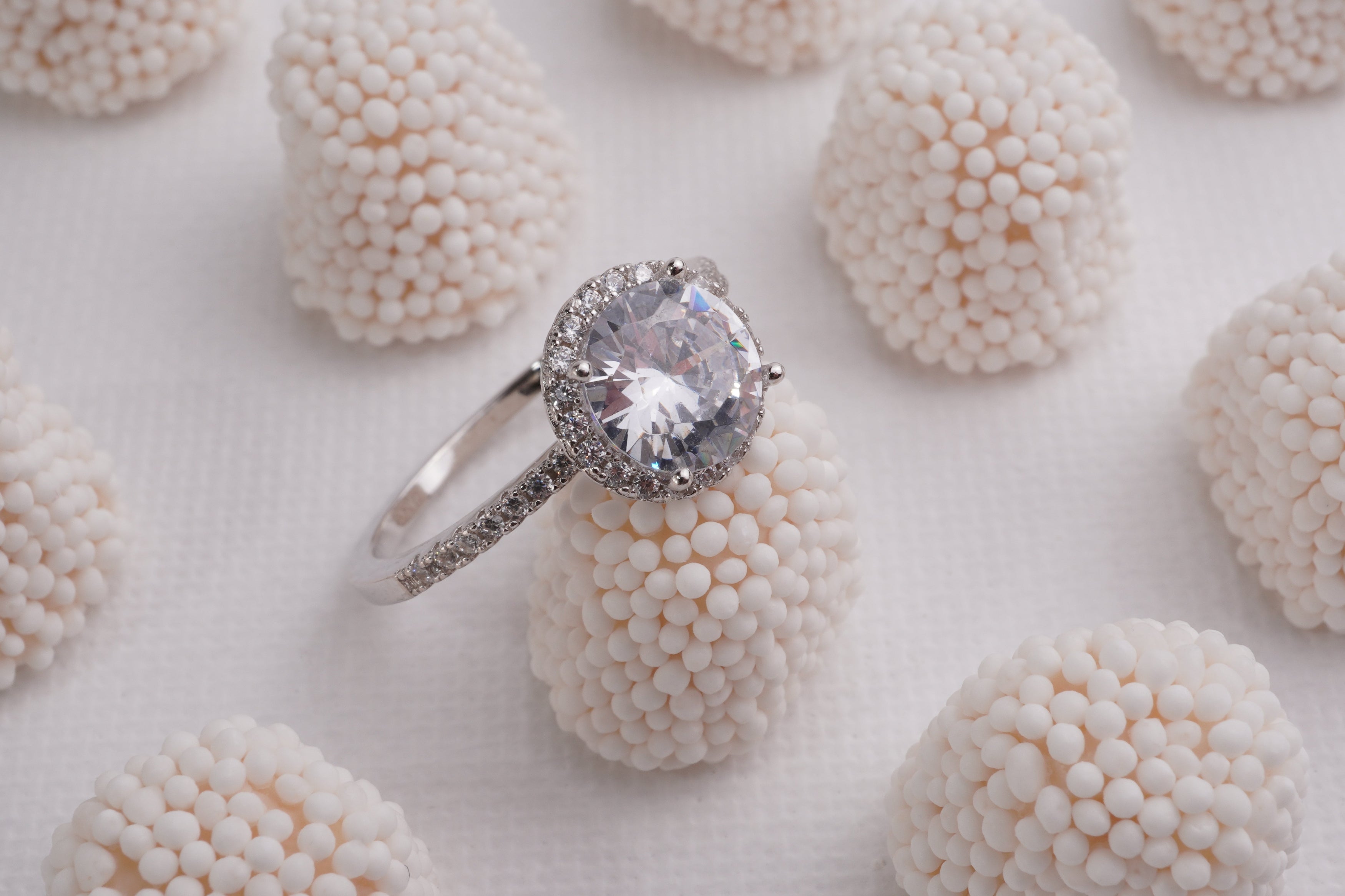 Inagio 925 silver diamond engagement ring